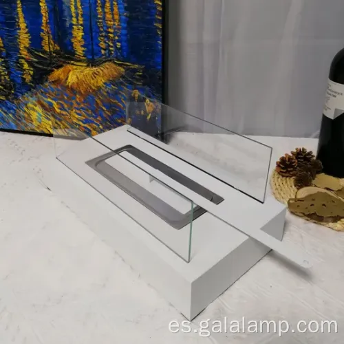 Luz de mesa de chimenea de bioetanol compacta - lámpara sin ventilación